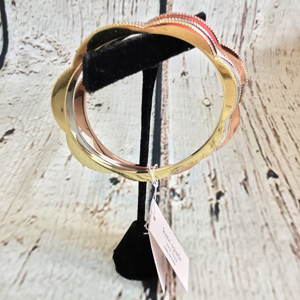 🎉HP🎉 3PC Kate Spade Slender Scallop Bangle Set - Picture 7 of 7